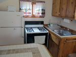 The Kitchen  in Cottage #3 at Crown Point Resort in Stoughton, Wisconsin Lake Kegonsa