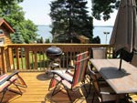 The deck at Cottage #4 at Crown Point Resort on Lake Kegonsa in Stoughton, WI 2012