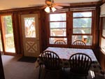 Dining room at Cottage #4 at Crown Point Resort on Lake Kegonsa in Stoughton, WI 2012