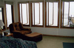 Lake Level bedroom in Cottage #6 at Crown Point Resort 