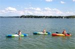 Kayaking at Crown Point Resort on Lake Kegonsa in Stoughton, WI