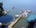 2 piers at Crown Point Resort on Lake Kegonsa