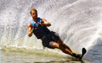Water skiing at Crown Point Resort on Lake Kegonsa